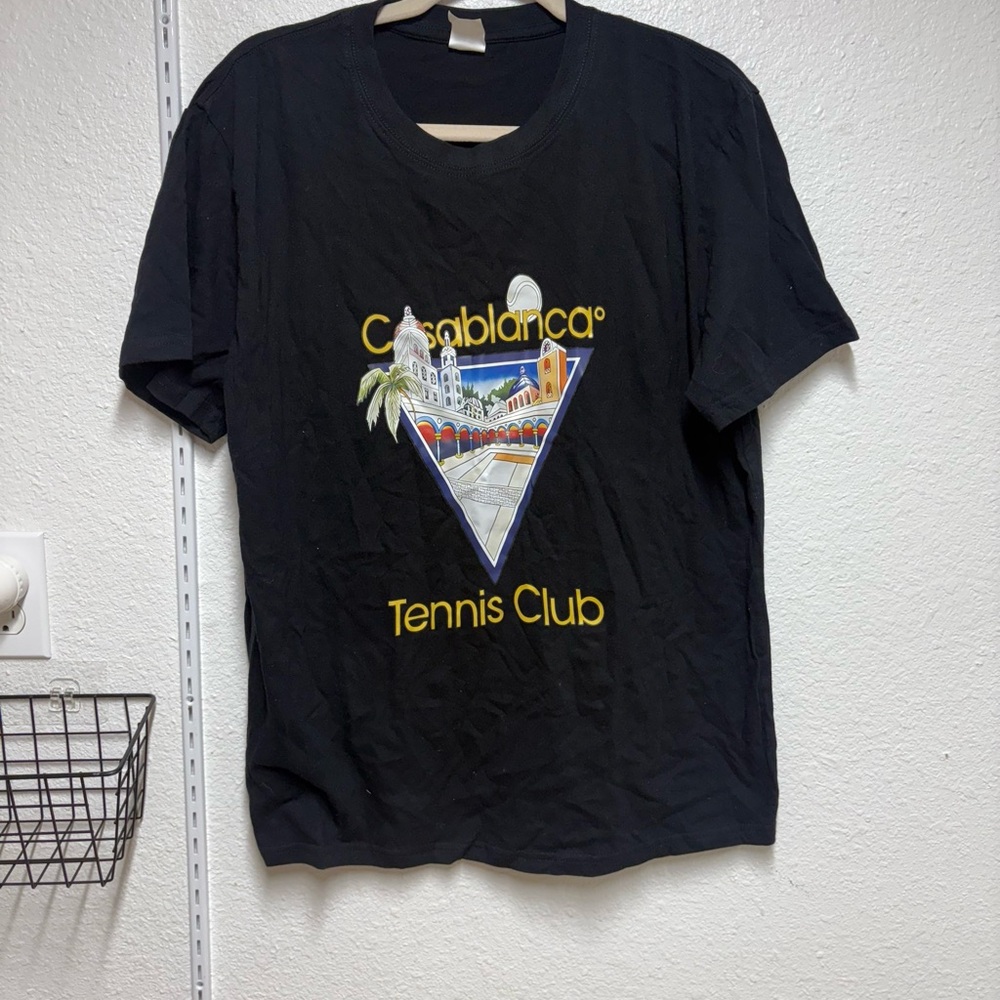 Casablanca Tennis Club Black T-Shirt 100